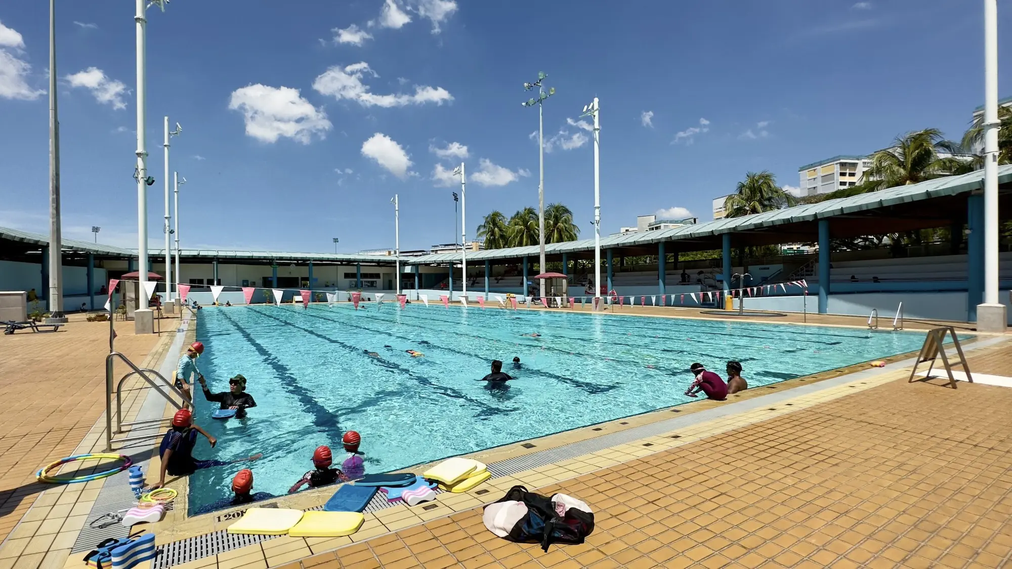 Swimming lessons at Serangoon Swimming Complex competition pool